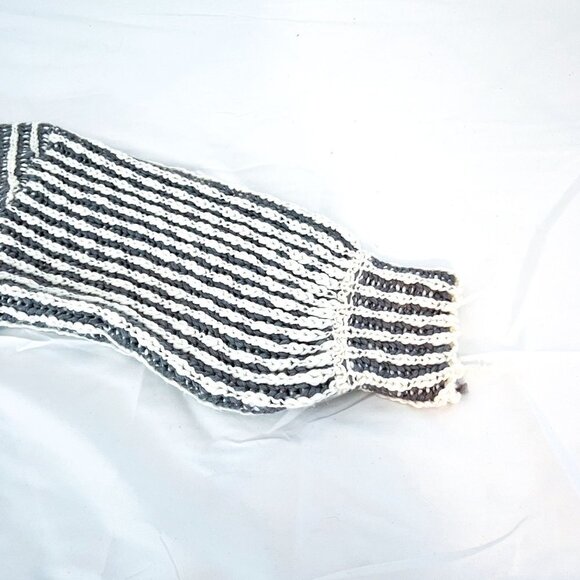 NEW! Cozy Handmade Weave Striped Sweater Large - Picture 8 of 12